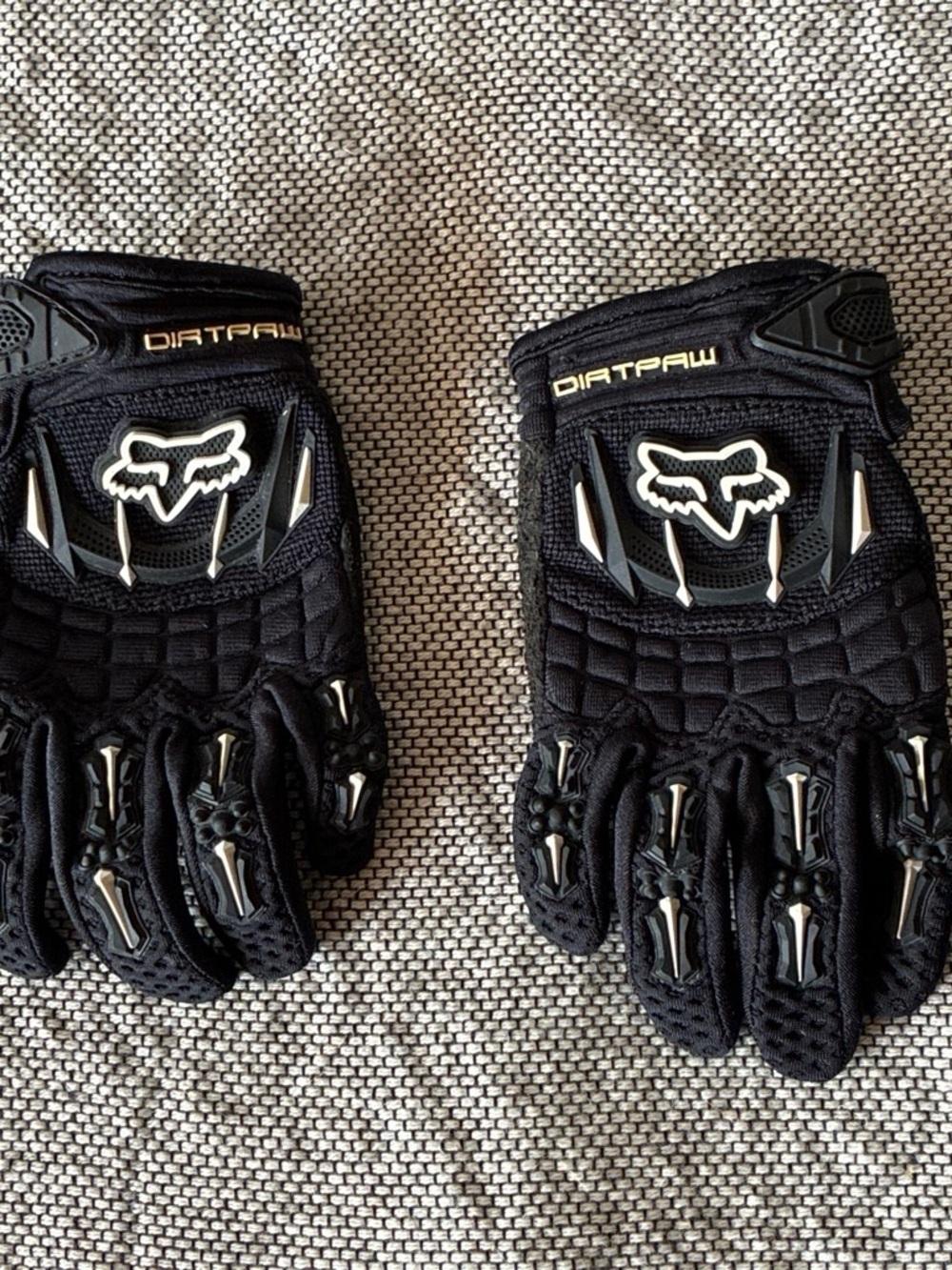 Fox Black Dirtpaw Motocross Gloves with Logo Accents